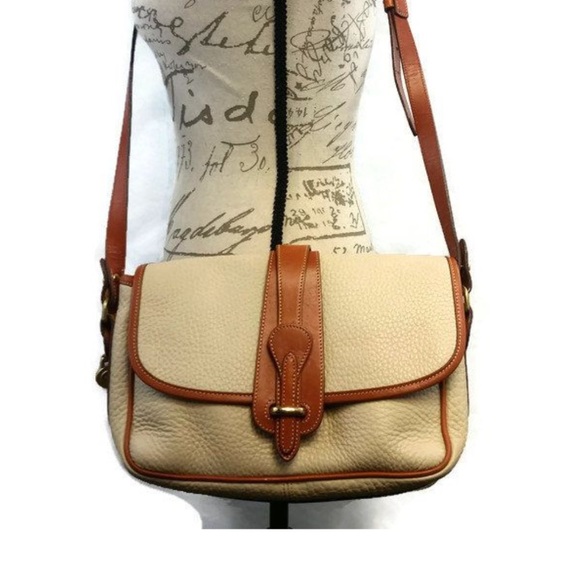 Handbags - Beige & brown faux leather shoulder/crossbody bag